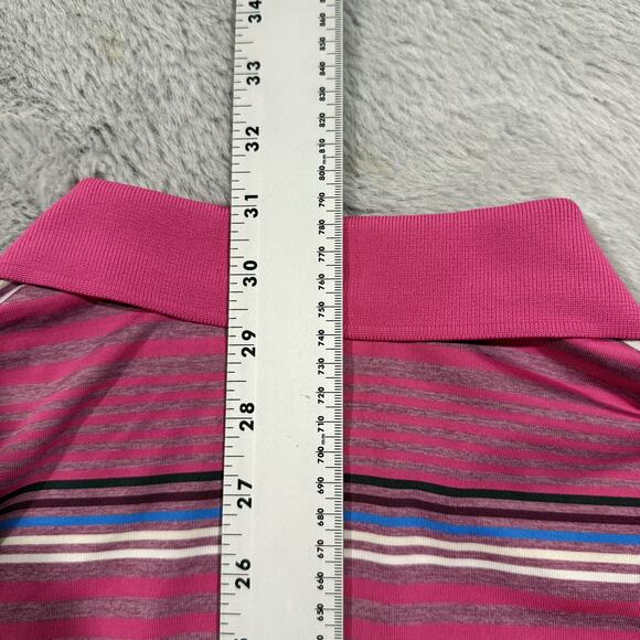 Nike Golf Polo Shirt Mens Large Tour Performance Dri-Fit NWT HJ6886-618 Striped - Picture 8 of 8